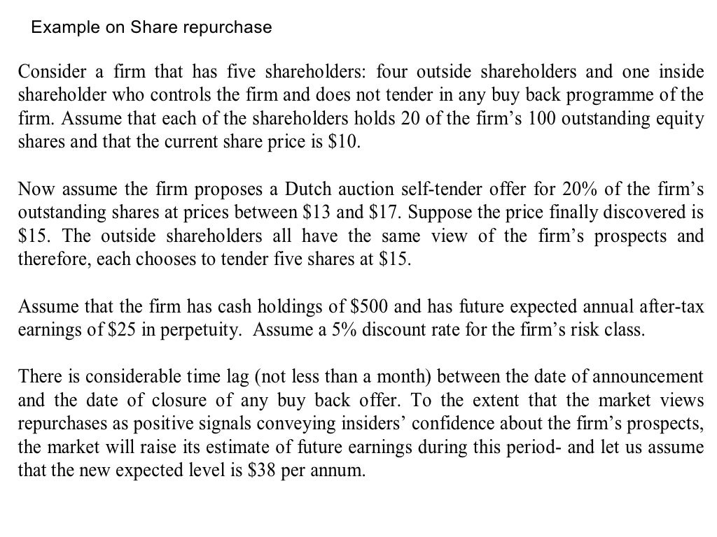 Share repurchase