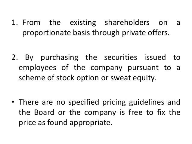 company stock repurchase rules