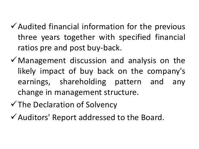 management by auditors issued letter & delisting repurchase Share