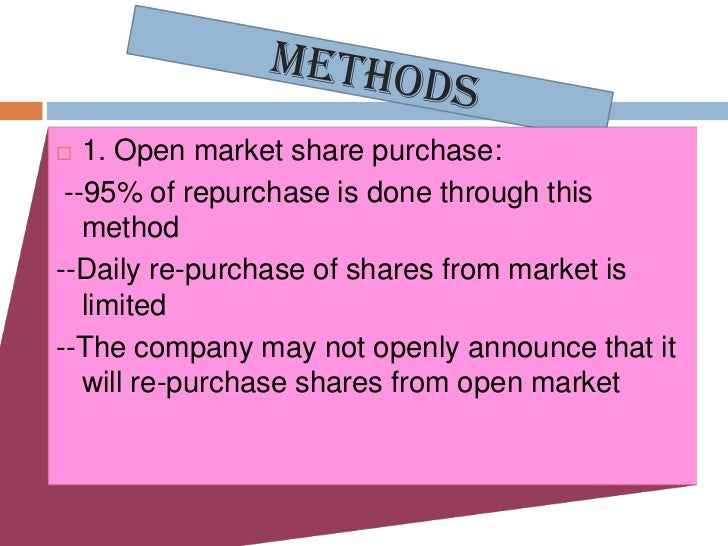 Share repurchase ppt