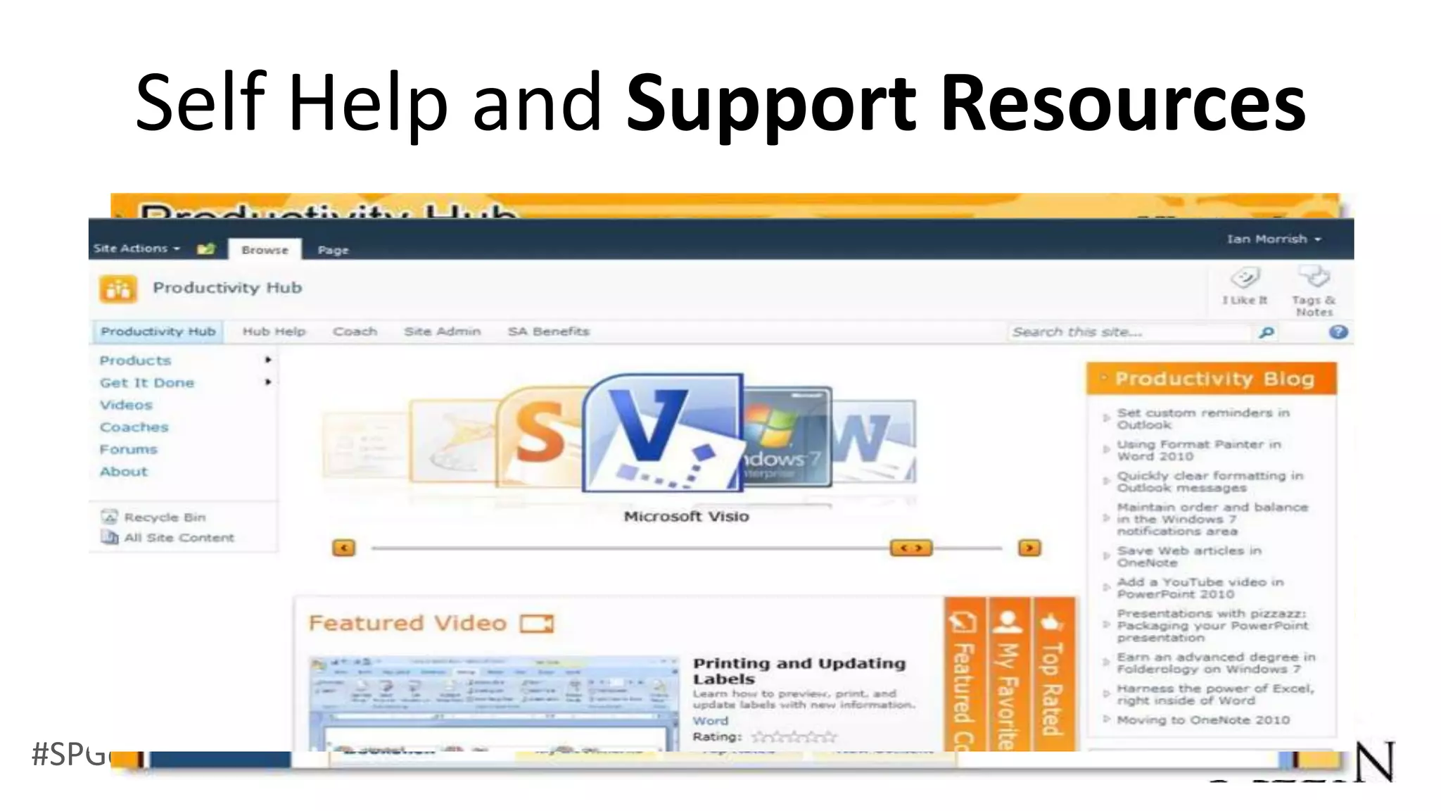Self Help and Support Resources




#SPGov @RHarbridge
 