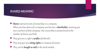 SHARES.pptx TYPES EQUITY & PREFERENCE SHARES | PPTX