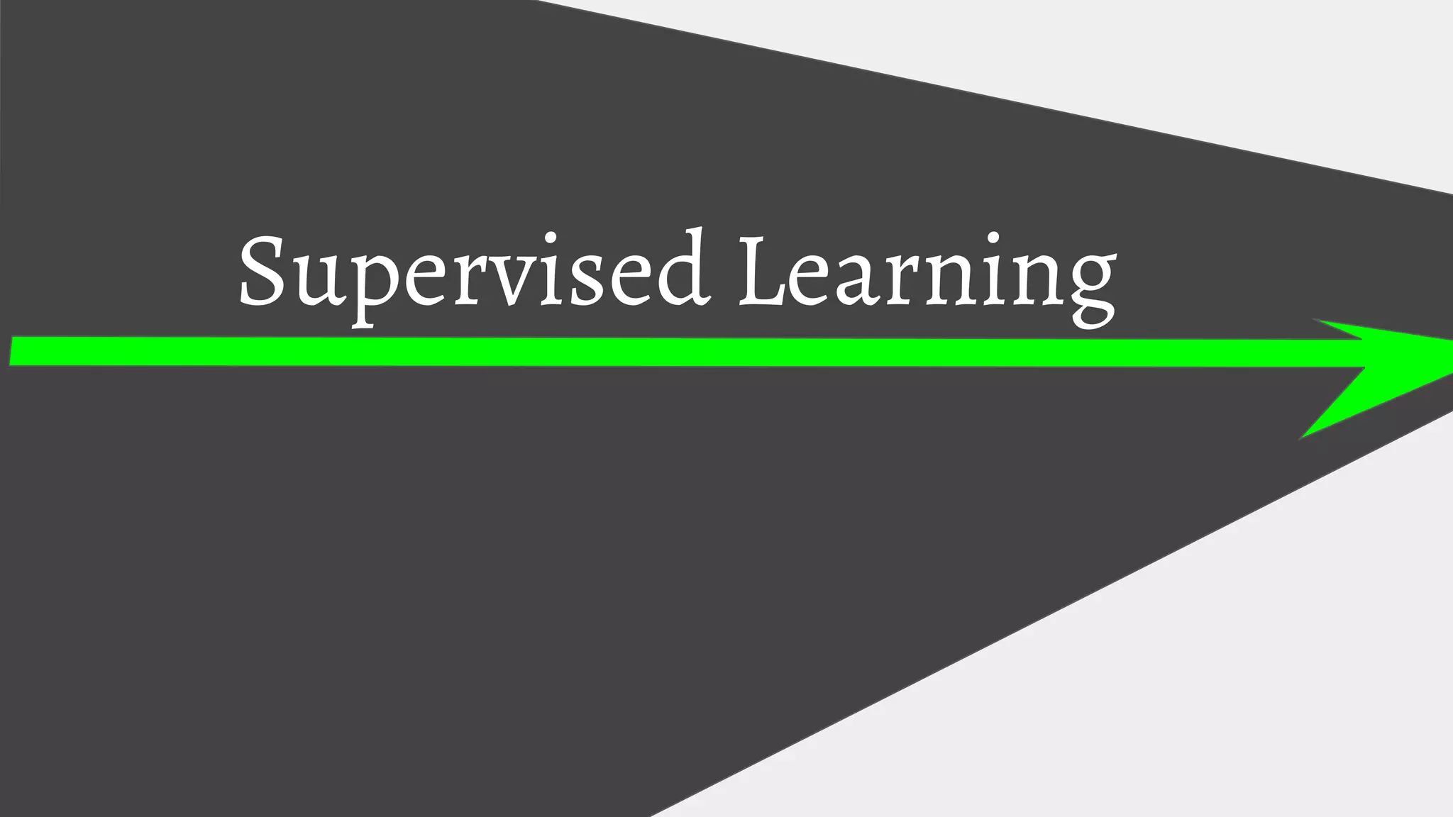 Supervised Learning
 