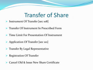  Issue Of Shares At Premium [sec 78]