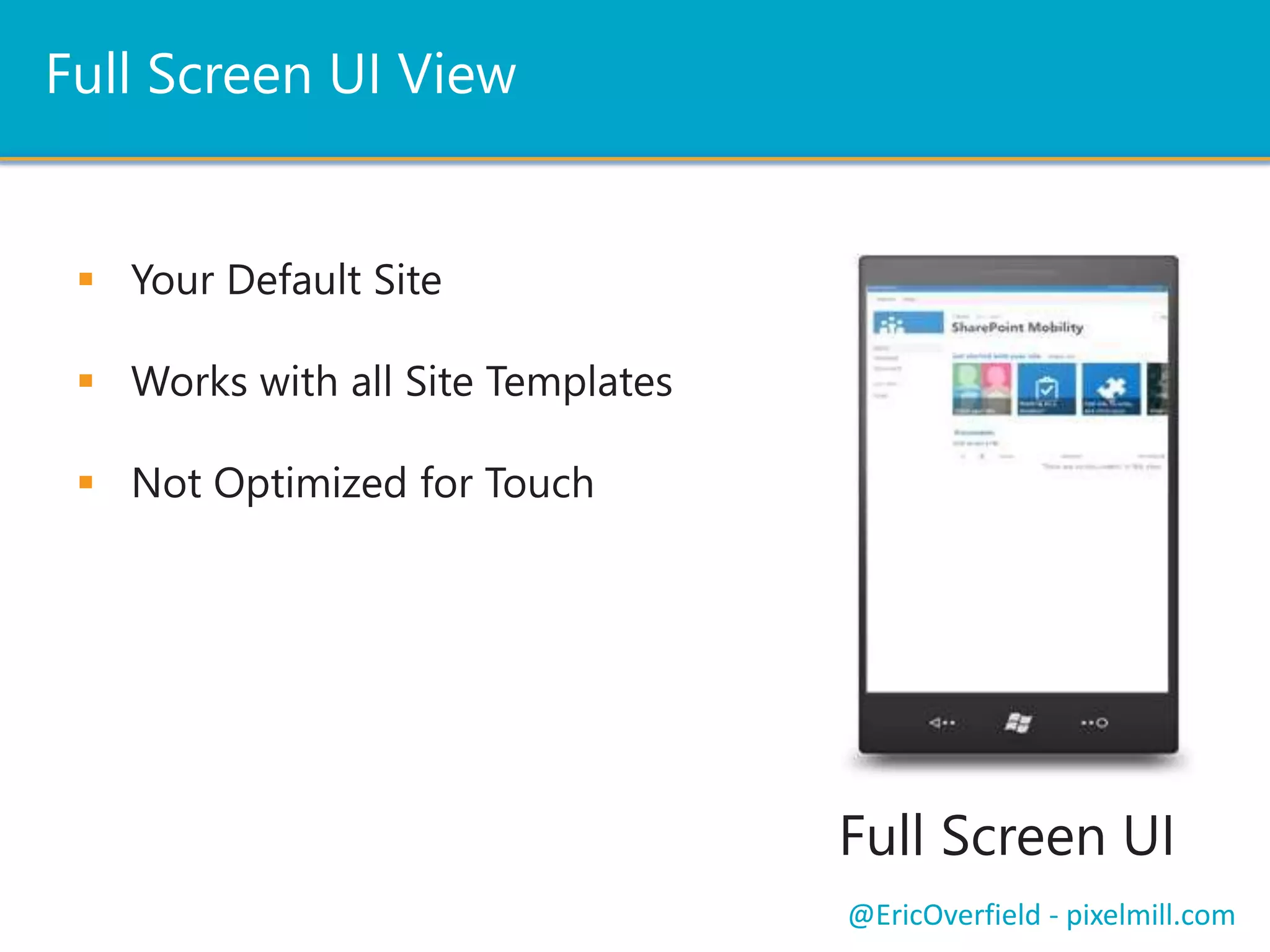 Device Channels – An Example
@EricOverfield - pixelmill.com
 