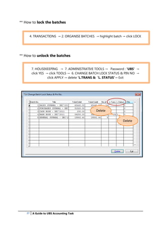 A Guide to UBS Accounting Task : The simple steps to record business ...