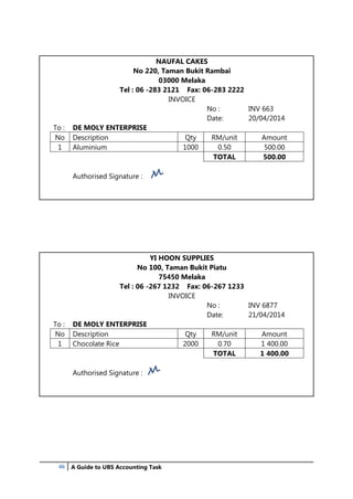 A Guide to UBS Accounting Task : The simple steps to record business u2026