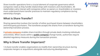Simplifying the Process of Share Transfers | PPTX