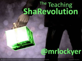 The Teaching

ShaRevolution

@mrlockyer
Photo by JD Hancock - Creative Commons Attribution License http://www.flickr.com/photos/83346641@N00

Created with Haiku Deck

 