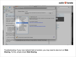 Share an internet connection through WiFi [Mac OS X[