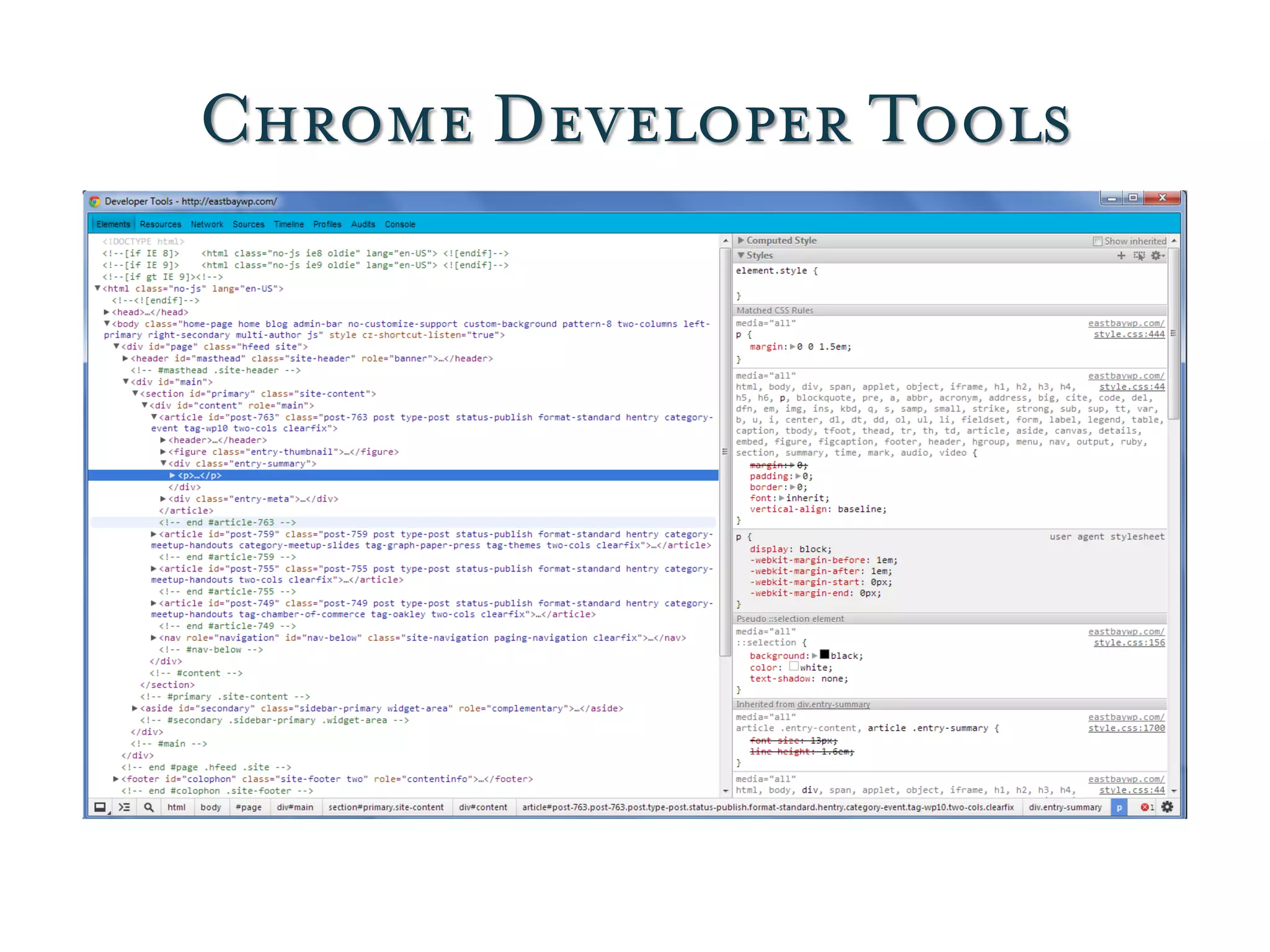Chrome Developer Tools