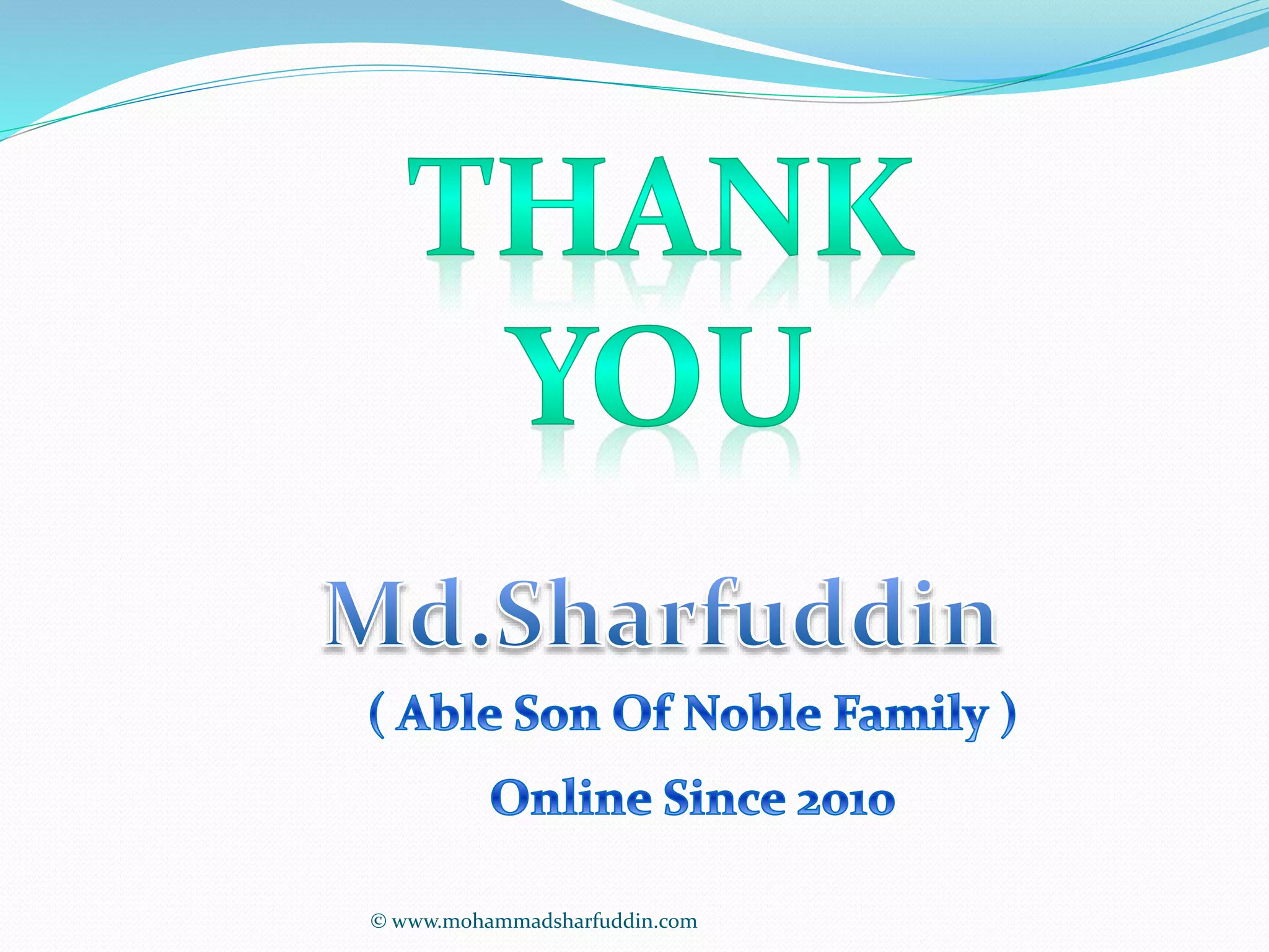 © www.mohammadsharfuddin.com 
