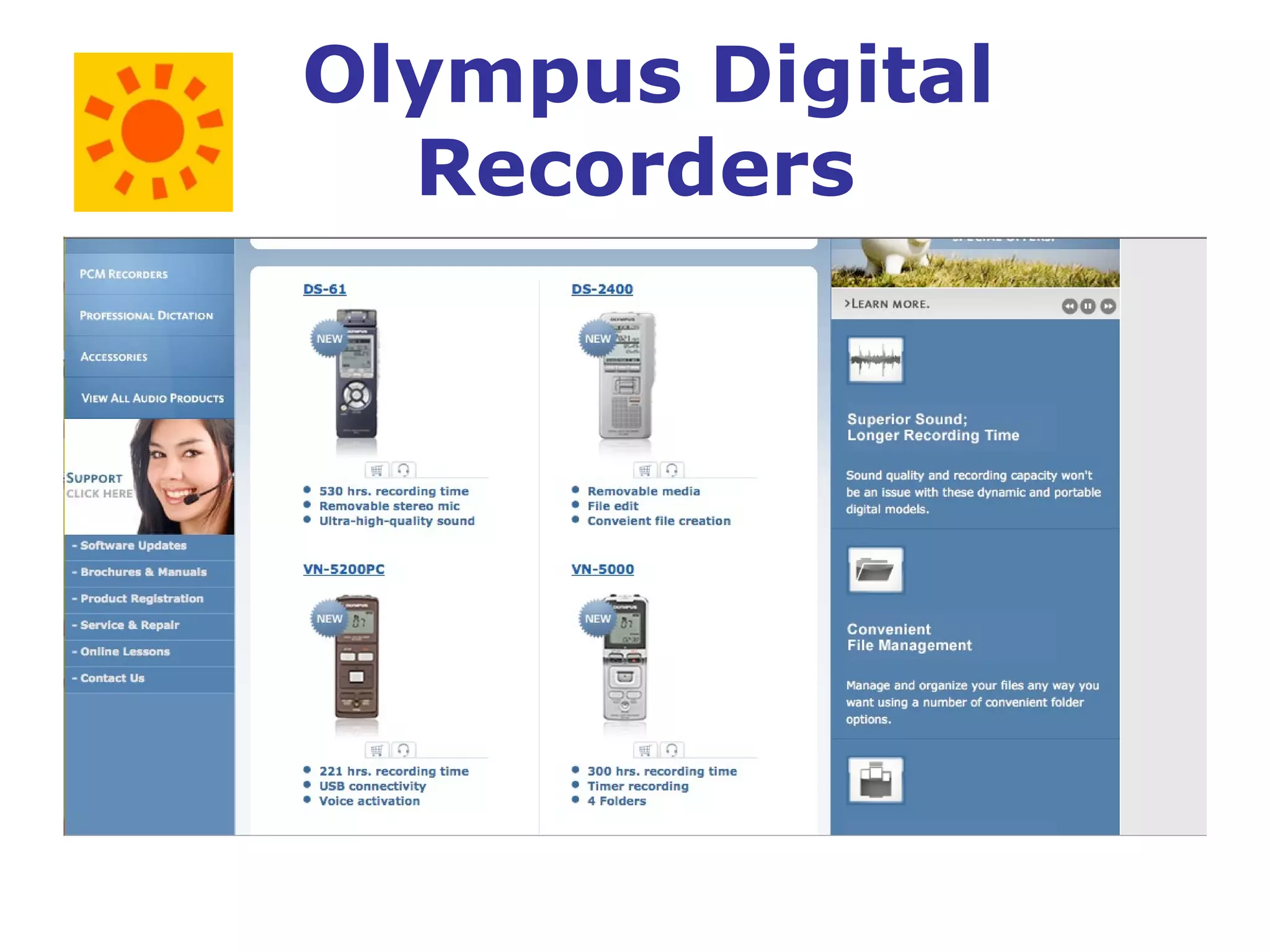   Olympus Digital Recorders 