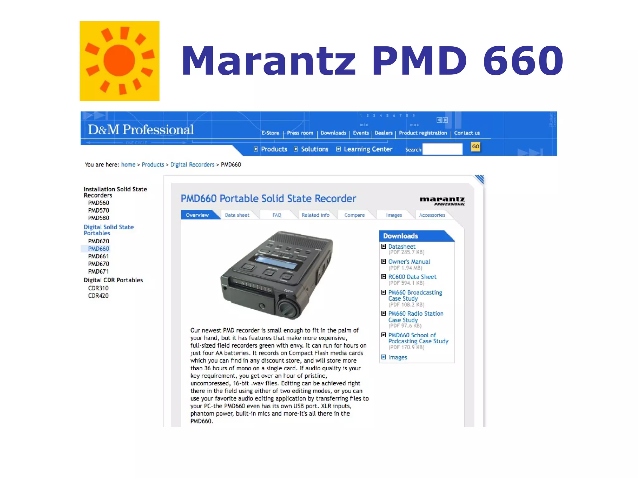   Marantz PMD 660 