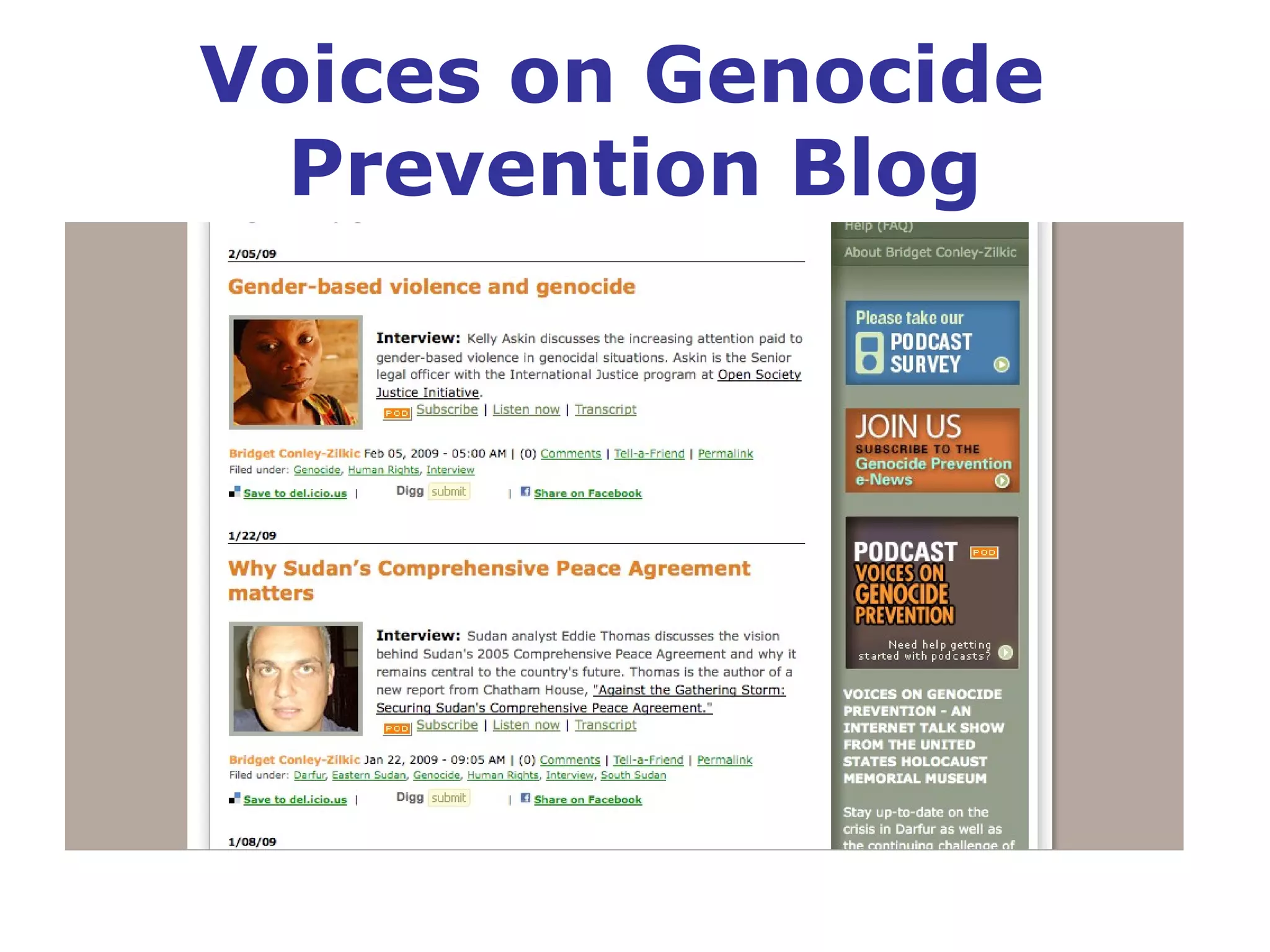 Voices on Genocide  Prevention Blog 