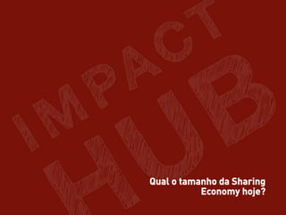Qual o tamanho da Sharing
Economy hoje?
 