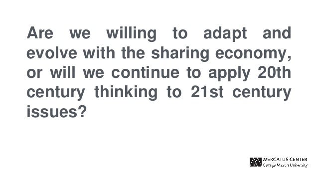 The Sharing Economy: Perspectives on Policies in the New Economy
