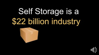 Self Storage is a
$22 billion industry
 