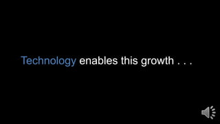 • Technology enables this growth . . .
 