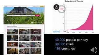 40,000 people per day
30,000 cities
192 countries
 