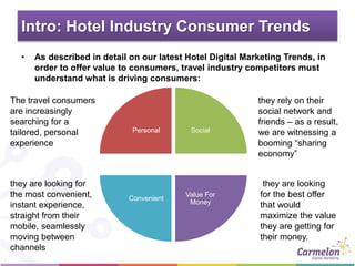 Intro: Hotel Industry Consumer Trends
• As described in detail on our latest Hotel Digital Marketing Trends, in
order to o...