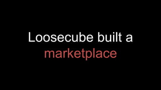 Loosecube built a
marketplace
 