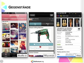 KoKonsum.org
GEGENSTÄNDE
Whyownit ebayStuffle it
 