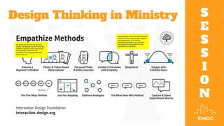 S
E
S
S
I
O
N
Design Thinking in Ministry
 