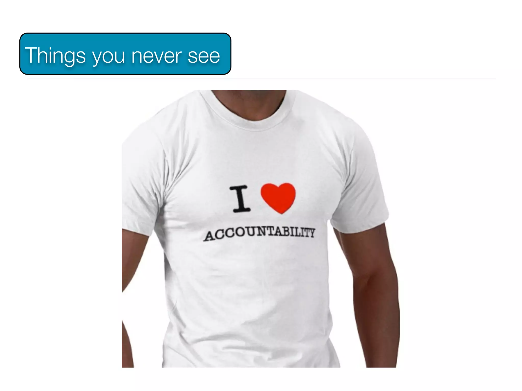 Things you never see
 