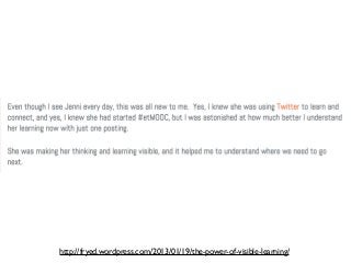 http://fryed.wordpress.com/2013/01/19/the-power-of-visible-learning/
 