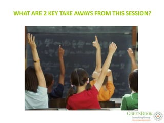 WHAT ARE 2 KEY TAKE AWAYS FROM THIS SESSION?
 