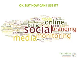 OK, BUT HOW CAN I USE IT?
 