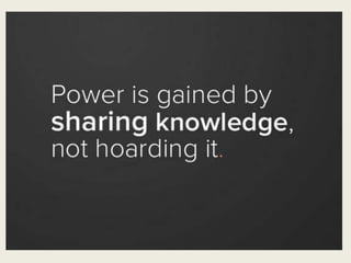 Sharing knowledge