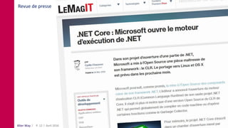 Alter Way Avril 2016 Sharing LilleP. 12
Revue de presse
 