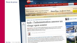 Alter Way Avril 2016 Sharing LilleP. 15
Revue de presse
 