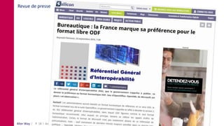 Alter Way Avril 2016 Sharing LilleP. 18
Revue de presse
 