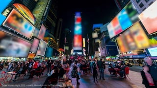 Times square night 2013, a partly blurred photo by Chensiyuan, CC BY-SA 4.0
 