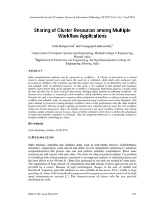 Sharing of cluster resources among multiple Workflow Applications