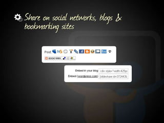 Share on social networks, blogs and bookmarking sites. 