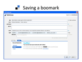 Saving a boomark