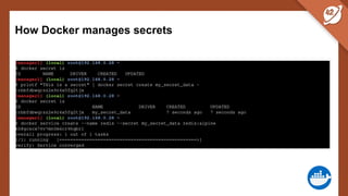How Docker manages secrets
 