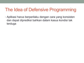 Defensive Programming | PPT