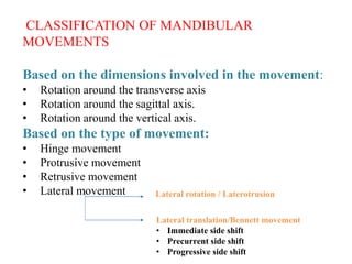 MANDIBULAR MOVEMENTS | PPTX