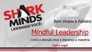 Bem Vindxs à Palestra
Mindful Leadership
Como a atenção leva a liderança à maestria
Carlos Legal
 