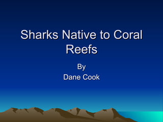 Sharks Native to Coral Reefs By Dane Cook 