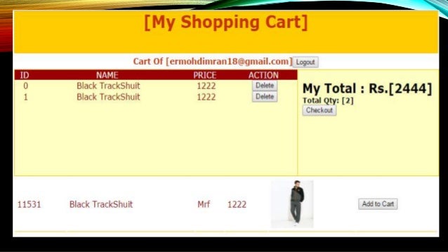 ECommerce website IT project PPT