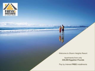 Welcome to Sharm Heights Resort Apartments from only  330,000 Egyptian Pounds Pay by Interest FREE installments 