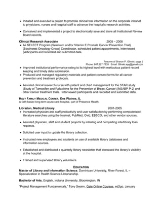 Sharon Glinski resume 10 21 14 - Sharon Glinski Resume 10 21 14 2 320 