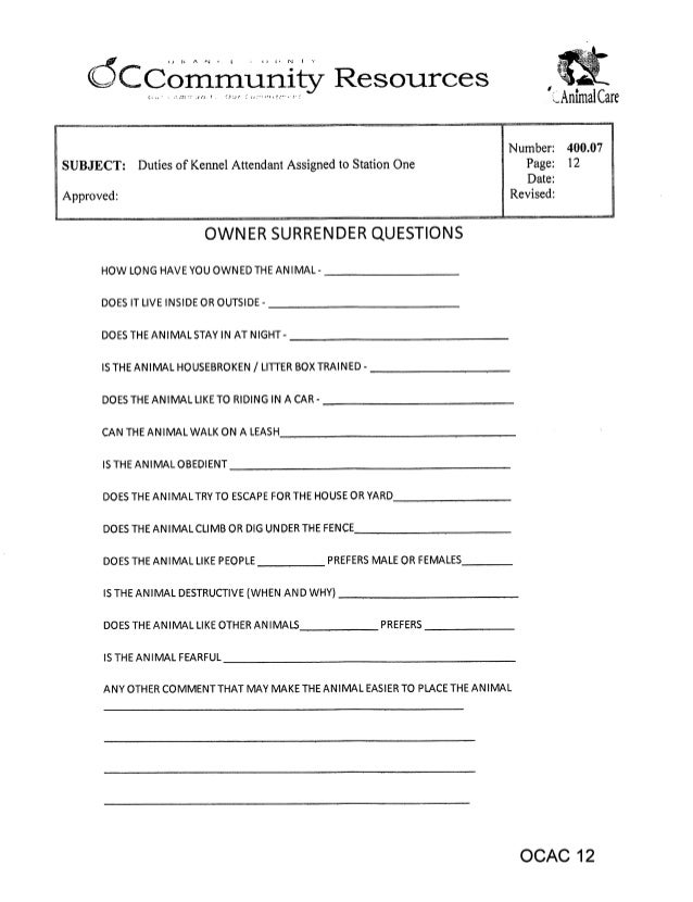 sharon logan settlement agreement with orange county animal care animal surrender form template