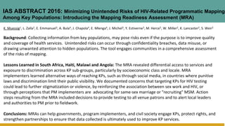 Key Populations and the HIV Epidemic: Lessons Learned in M&E and Future ...